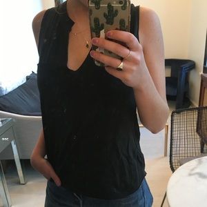 Madewell V-neck Distressed Tank